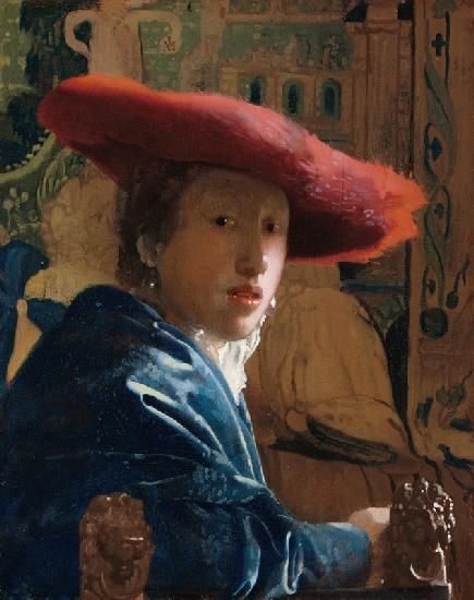 Das Mädchen mit einem rotem Hut 1666-67
