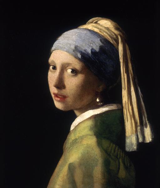 Das Mädchen mit dem Perlenohrring (Perlenohrgehänge). Vor der Restauration. - Johannes Vermeer