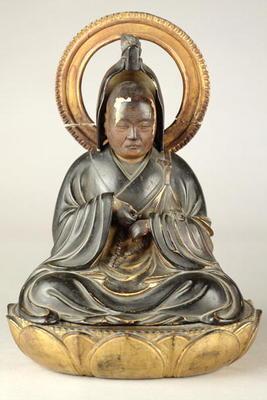 Buddhist abbot (lacquered wood) 18th