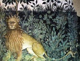 The Fountain of Life, detail of a lion 1418-30