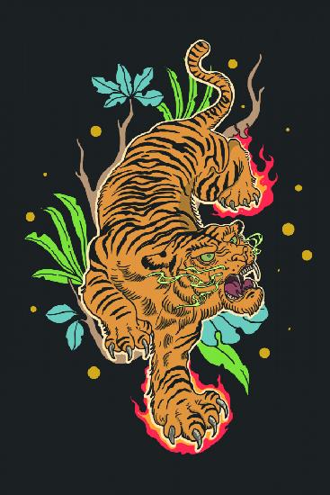 Klassisches Tiger-Tattoo