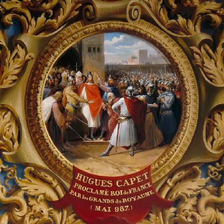 Die Königswahl Hugo Capets auf einer Versammlung in Senlis im Mai 987