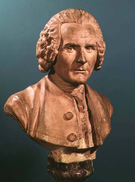 Bust of Jean-Jacques Rousseau (1712-78) von Jean-Antoine Houdon