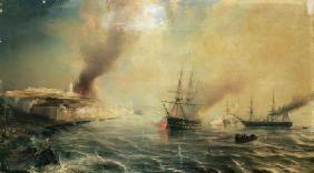 Bombardment of Sale, 26th November 1851, 1855 (oil on canvas) 18th