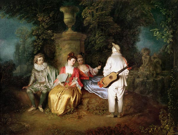 The Foursome, c.1713 von Jean Antoine Watteau