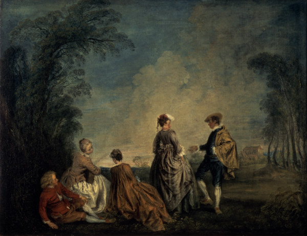A.Watteau, Der verwirrende Antrag von Jean-Antoine Watteau