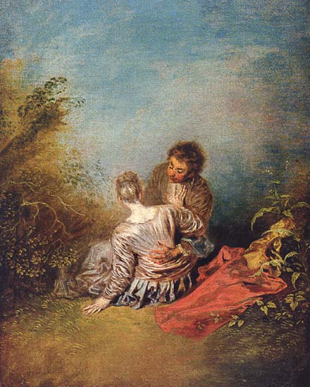 Der Faux Pas. von Jean-Antoine Watteau