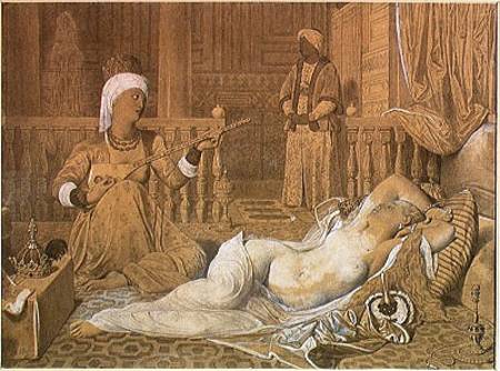 Odalisque with a Slave von Jean Auguste Dominique Ingres