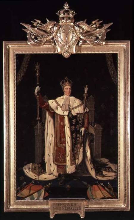Portrait of Charles X (1757-1836) in Coronation Robes von Jean Auguste Dominique Ingres
