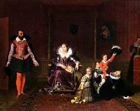 Henri IV (1553-1610) King of France and Navarre Playing with his Children as the Ambassador of Spain 1817