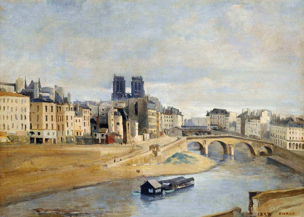 The Seine and the Quai des Orfevres von Jean-Baptiste Camille Corot