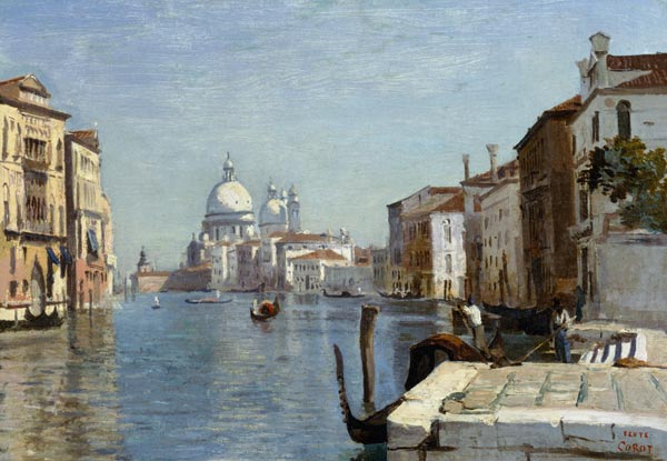 Venedig - Blick auf den Campo della Carita mit Blick auf den Dom der Salute von Jean-Baptiste Camille Corot