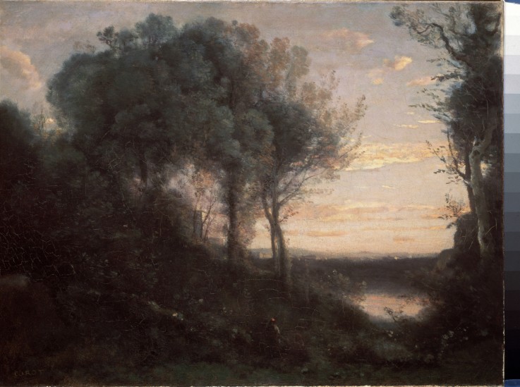 Abend von Jean-Baptiste Camille Corot