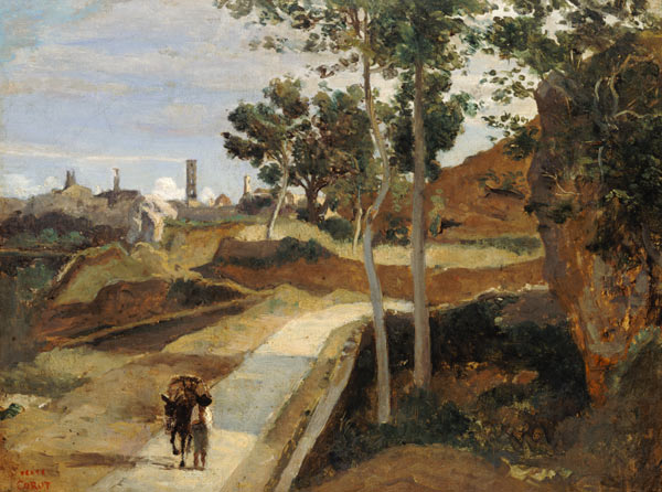 Road from Volterra von Jean-Baptiste Camille Corot