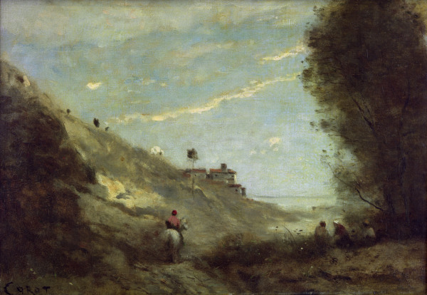 Kleines Tal mit Reiter von Jean-Baptiste Camille Corot