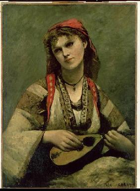 Christine Nilson (1843-1921) or The Bohemian with a Mandolin 1874