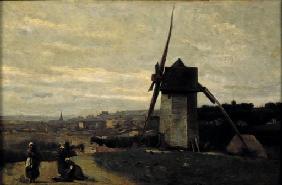 Un moulin a vent. Etretat (Eine Windmuehle. Etretat) 1865