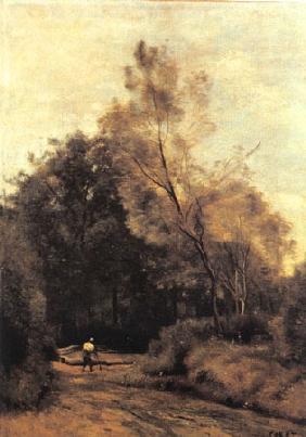 Weg am Waldrand, bei Vimoutiers 1865