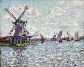 Windmühlen in Holland Um 1904