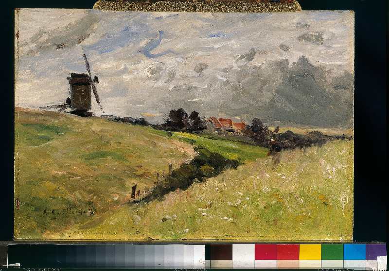 Landschaft mit Windmühle von Jean Baptiste-Antoine Guillemet