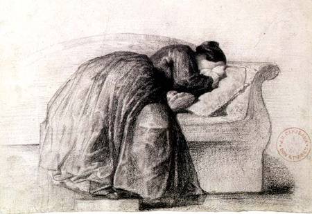 Study of a Woman Weeping von Jean Baptiste Carpeaux