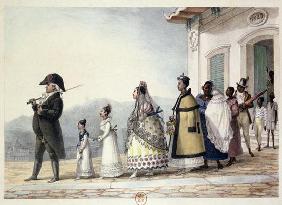 A Government Employee Leaving Home with his Family and Servants, from 'Voyage Pittoresque et Histori 1832