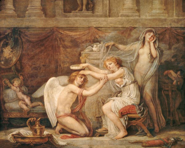 Psyche crowning love von Jean Baptiste Greuze