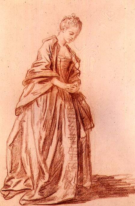 Draped female figure von Jean Baptiste Greuze