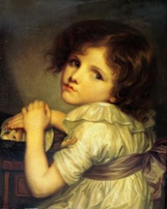 Das Mädchen mit der Puppe von Jean Baptiste Greuze
