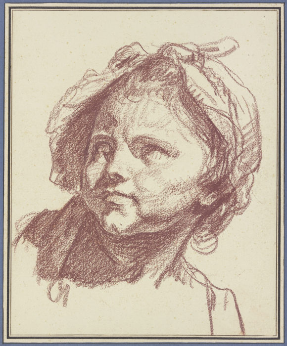 Mädchenkopf mit Häubchen von Jean Baptiste Greuze