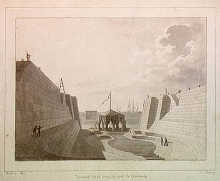 Dry dock at Cherbourg, July 1813 (pen von Jean-Baptiste Isabey