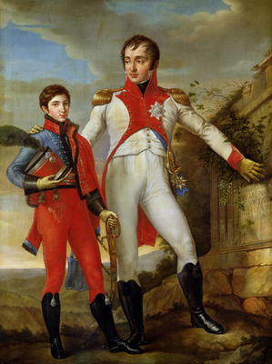 Louis Bonaparte (1778-1846) King of Holland and Louis Napoleon (1804-31) Crown Prince of Holland, c. von Jean Baptiste Joseph Wicar