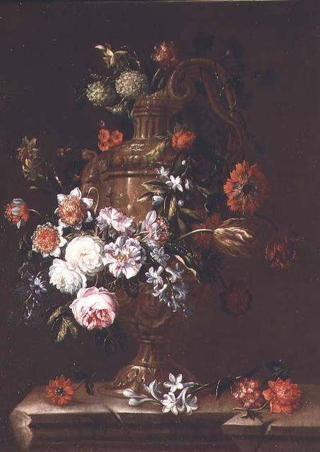 Still Life of flowers in an Urn von Jean Baptiste Monnoyer