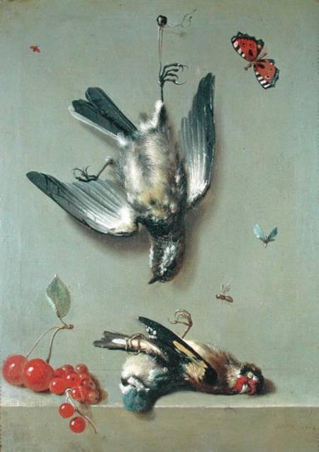 Still Life of Dead Birds and Cherries von Jean Baptiste Oudry