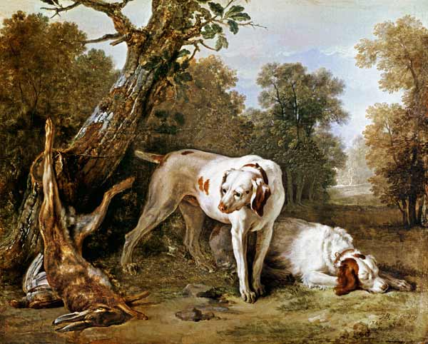 Dog and Hare von Jean Baptiste Oudry