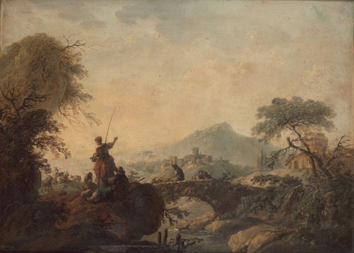 Landschaft mit Figuren von Jean-Baptiste Pillement