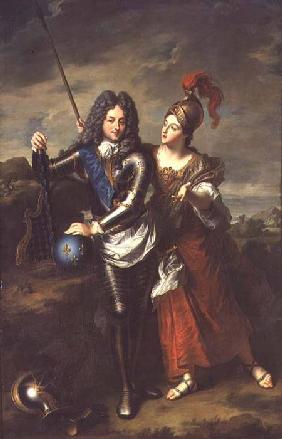 Philippe II d'Orleans (1674-1723) the Regent of France and Madame de Parabere as Minerva c.1716