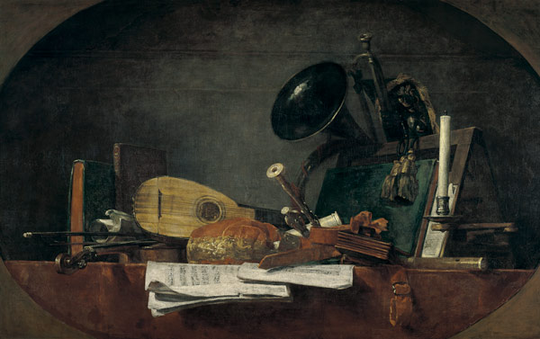 Die Attribute von Musik von Jean-Baptiste Siméon Chardin