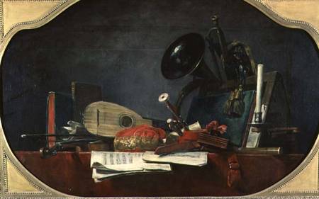 The Attributes of Music von Jean-Baptiste Siméon Chardin