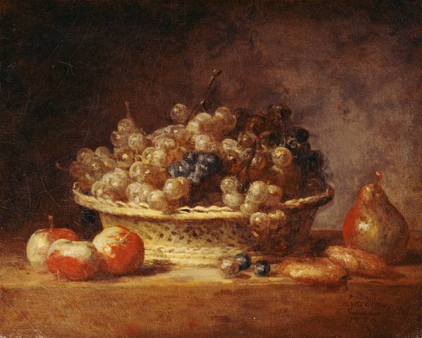 Basket of grapes von Jean-Baptiste Siméon Chardin