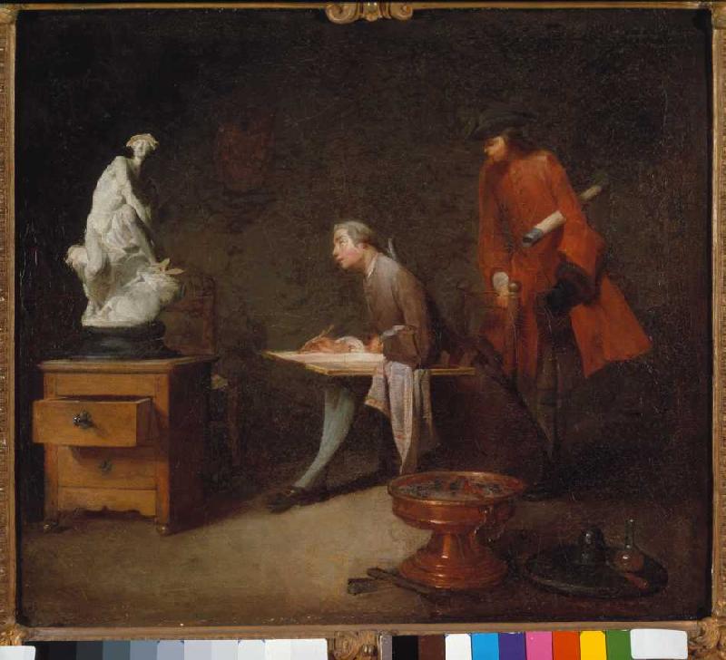 Im Malstudio. von Jean-Baptiste Siméon Chardin