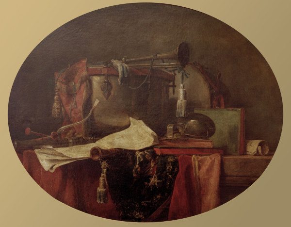 J.B.S.Chardin, Attribute der Militärmus. von Jean-Baptiste Siméon Chardin