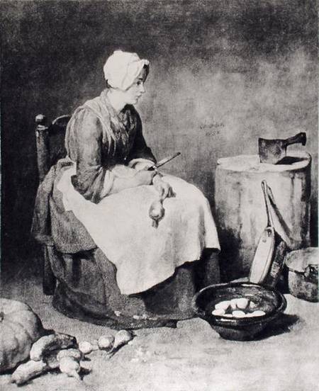 La Ratisseuse (Woman Paring Turnips) von Jean-Baptiste Siméon Chardin