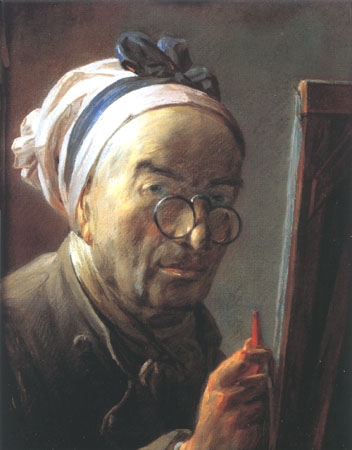 Selbstporträt ll von Jean-Baptiste Siméon Chardin