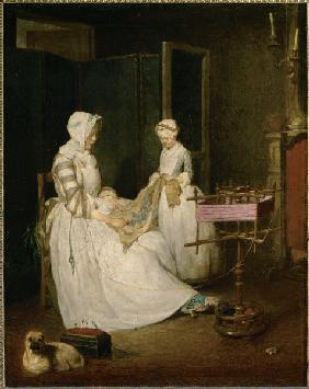 Chardin / The diligent Mother