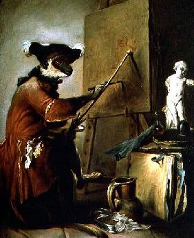 The Monkey Painter 1740