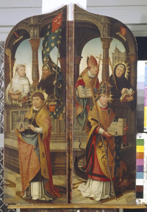 Heiliger Trudo und Heiliger Guillaume. Zwei Seitenflügel des Triptychons von Jean Bellegambe