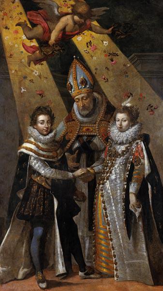 The Marriage of Louis XIII (1601-63) King of France and Navarre and Anne of Austria (1601-66) Infant in 1615