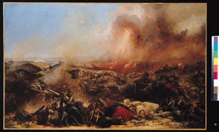 The Battle of Sebastopol, left section of triptych von Jean Charles Langlois