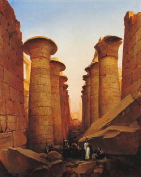 The Great Temple of Amun at Karnak (oil on canvas) 1891
